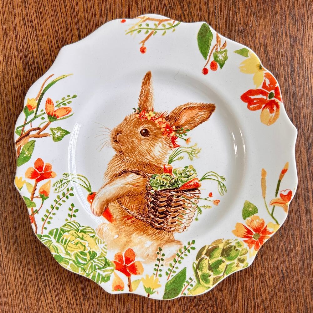 Pier 1 Imports Bunny Rabbit Plate 8.5" LILLY